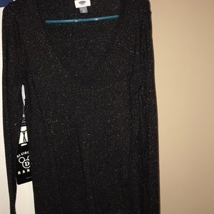 Black sparkly sweater with gold flecks